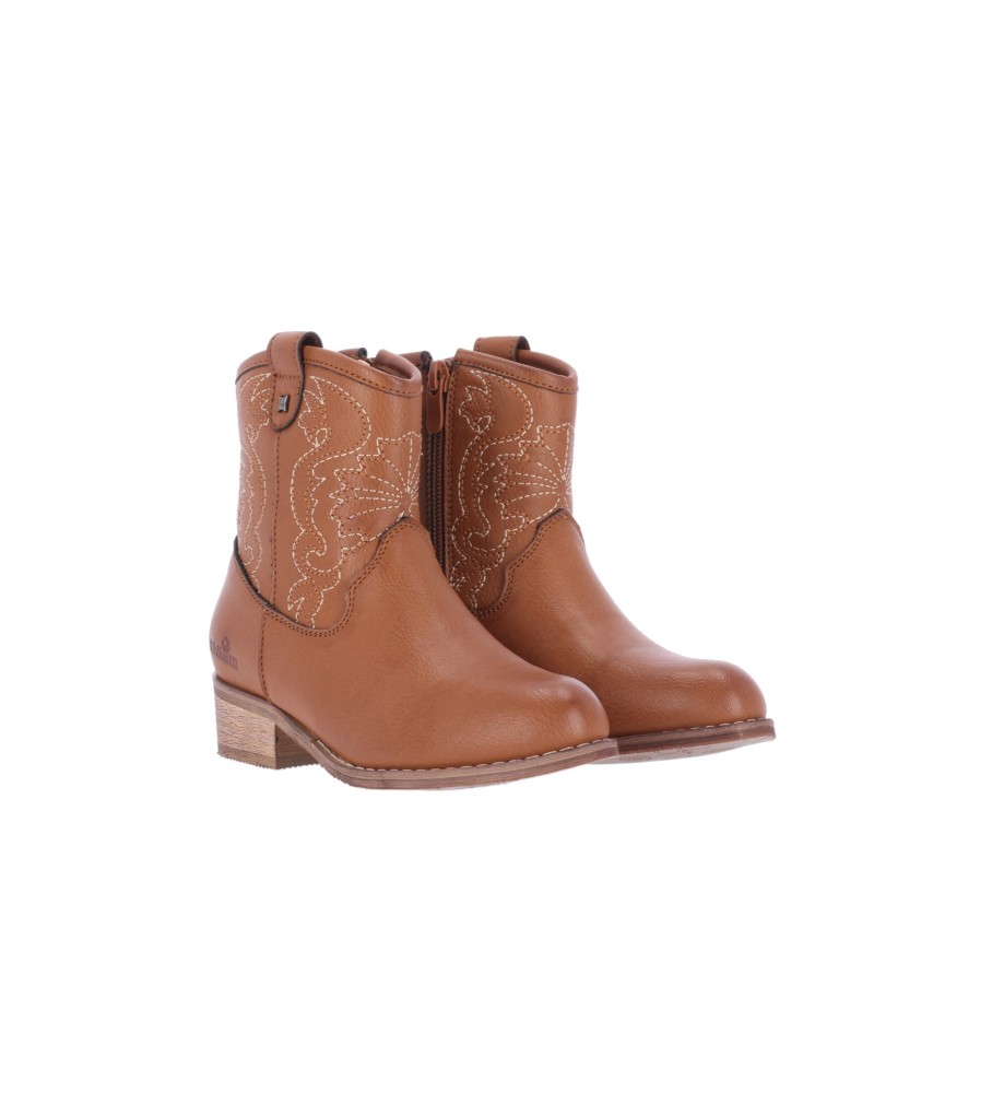 Chika10 Kids Lisy 17 Botas de Cano Curto Marrom Claro