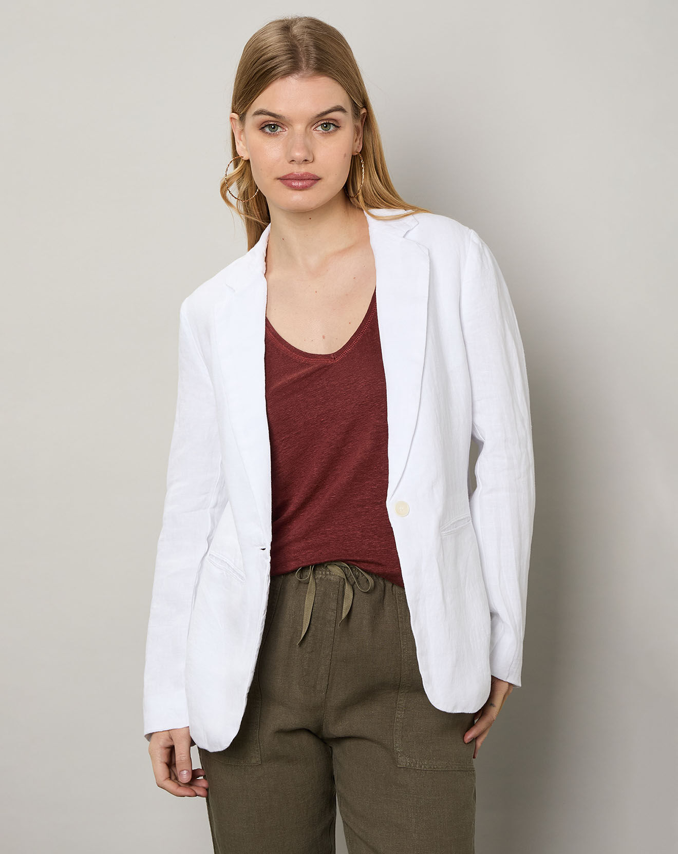 Hartford Veste 100% Lin Virna blanche