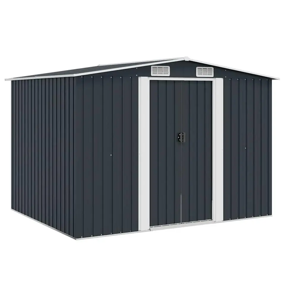 vidaXL - Tuinschuur - Antraciet - Staal