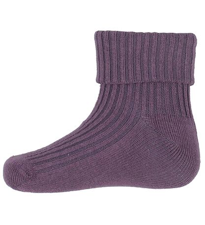 Minymo Socken - 3er-Pack - Rib - Sehr Grape