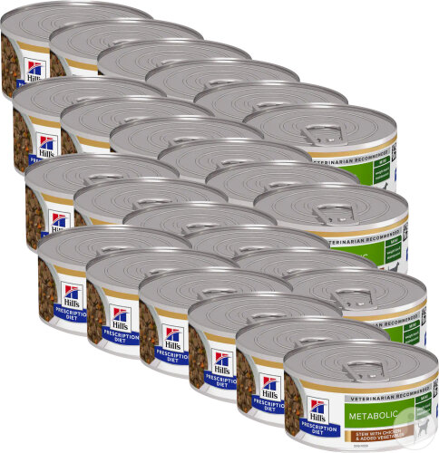 Hill's Pet Nutrition Prescription Diet Metabolic Canine Mijoté Poulet Et Légumes 24x156g
