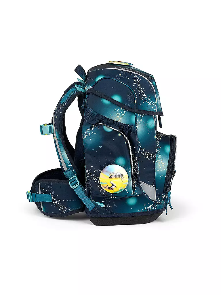 ERGOBAG Schultaschenset 5tlg CUBO Galaxy Glow - RaumfahBär  dunkelblau
