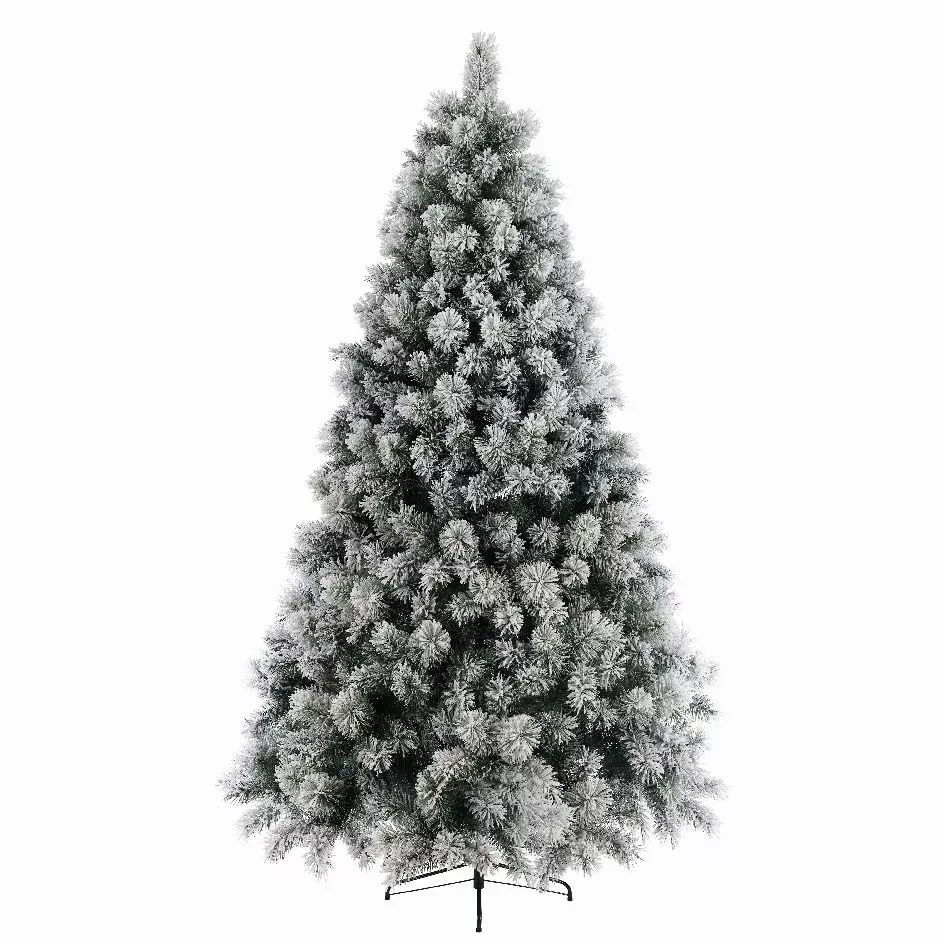 Sapin artificiel de Noël Edmonton H300 cm Vert enneigé