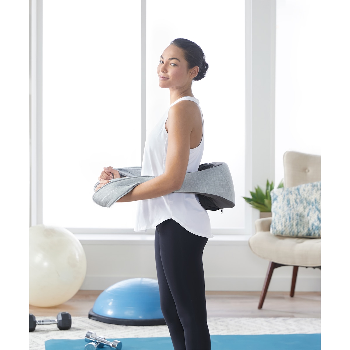 Sharper Image Shiatsu massasjeapparat til nakke og rygg med varme P000287