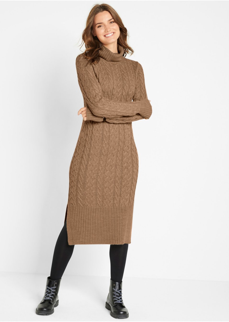 Robe en maille midi structurée