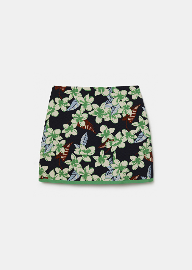 Jupe Juniableu nuit à motif fleurs