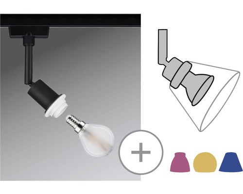Paulmann URail Spot 1-lichts DecoSystems zwart/mat 230V
