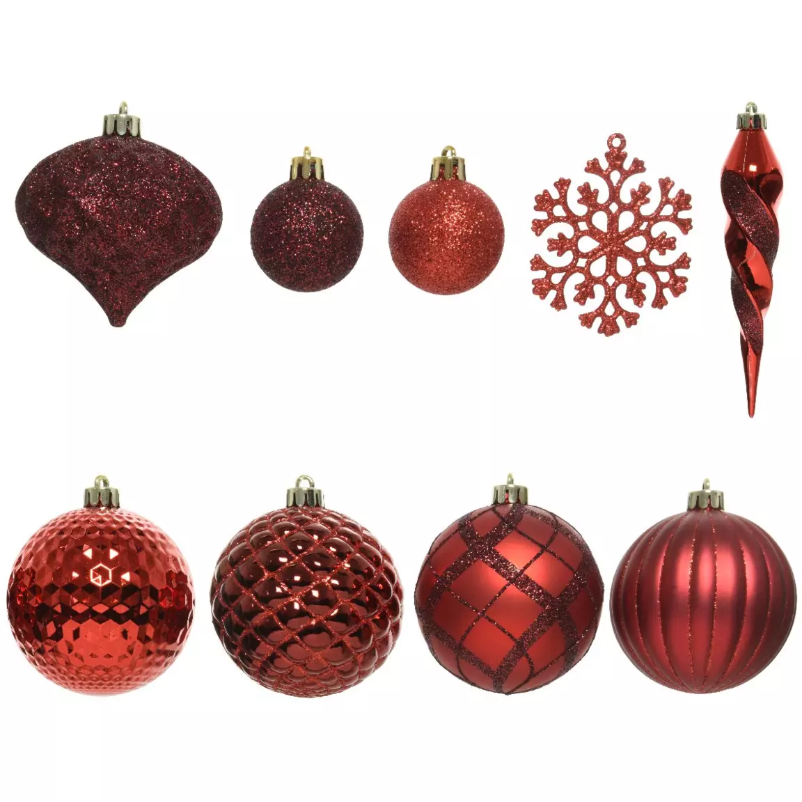 Kit de décoration de sapin de Noël Zaven Bordeaux/ Rouge