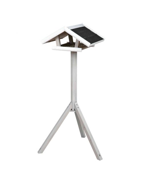 Trixie Natura Voederhuis Op Standaard - Voederhuis - 46x22x44 cm Grijs Wit