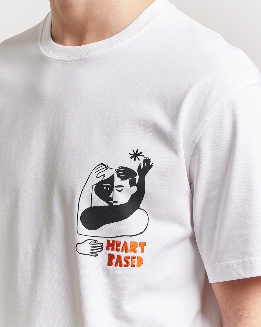 Samsøe Samsøe Heart Printed Crew Neck T-Shirt White