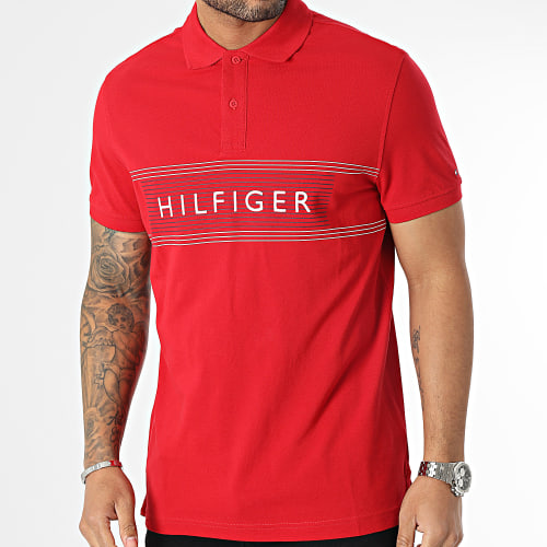 Polo Manches Courtes RWB Chest Rouge
