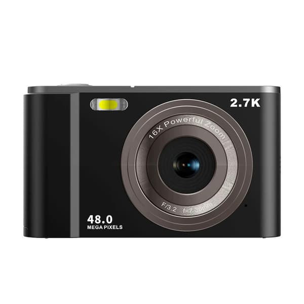 INF Digitalkamera 2.7K 48MP 1080P, 16x zoom, anti-shake, ansiktsgjenkjenning Sort