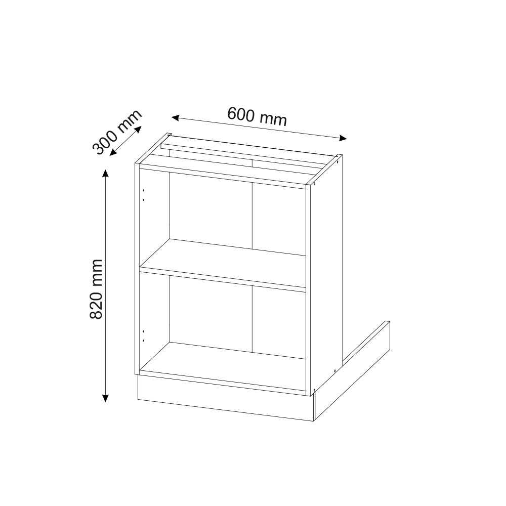Regalinselunterschrank Küchenschrank Küchenmöbel Fame-Line Weiß 60 cm modern Küche Einbauküche Kücheninsel Einlegeboden Blende Küchenunterschrank Küchenzeile Regal Aufbewahrung