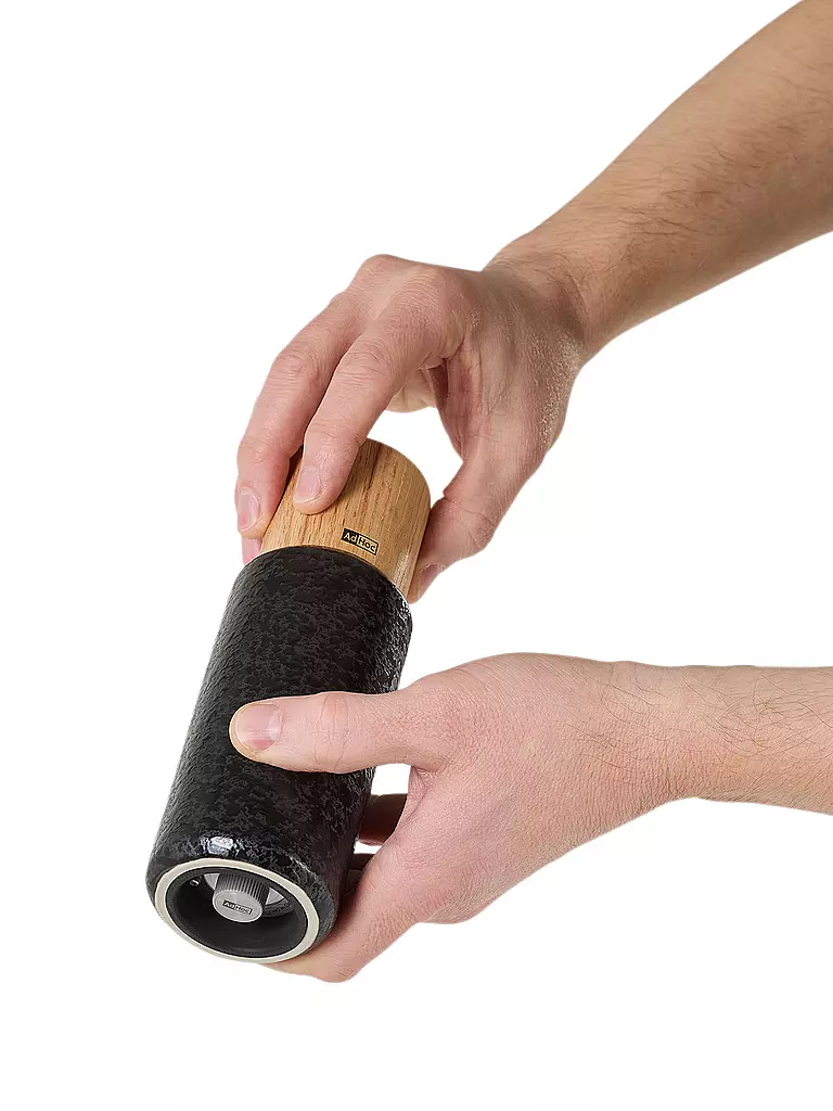 AD HOC Salz- / Pfeffermühle YARA 18cm Keramik Black / Holz schwarz