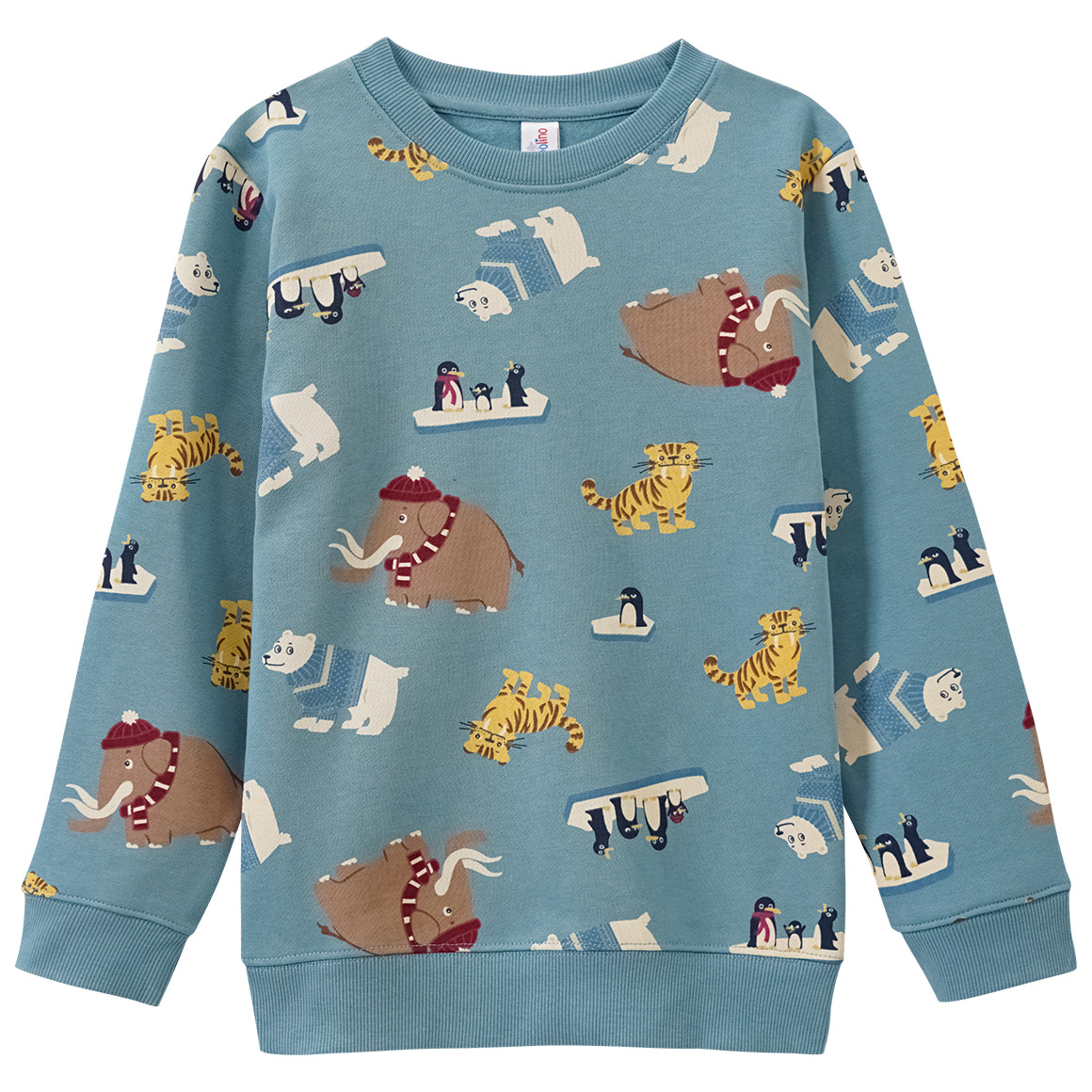 Topolino Kinder Sweatshirt mit Allover-Print blau
