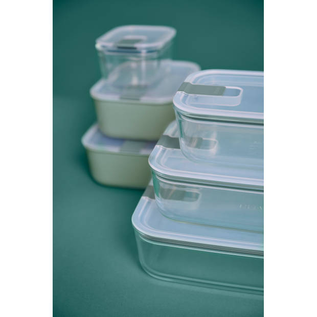 Mepal EasyClip vershouddoos Glas 1500ml nordic sage