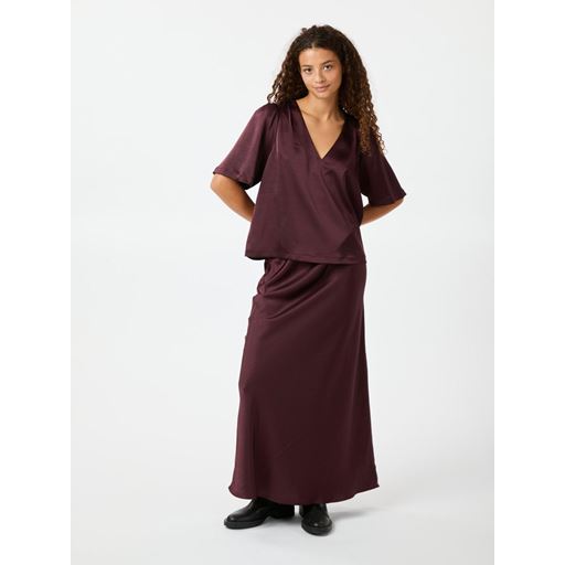 Neo Noir Largo Heavy Bluse, Burgundy, 38