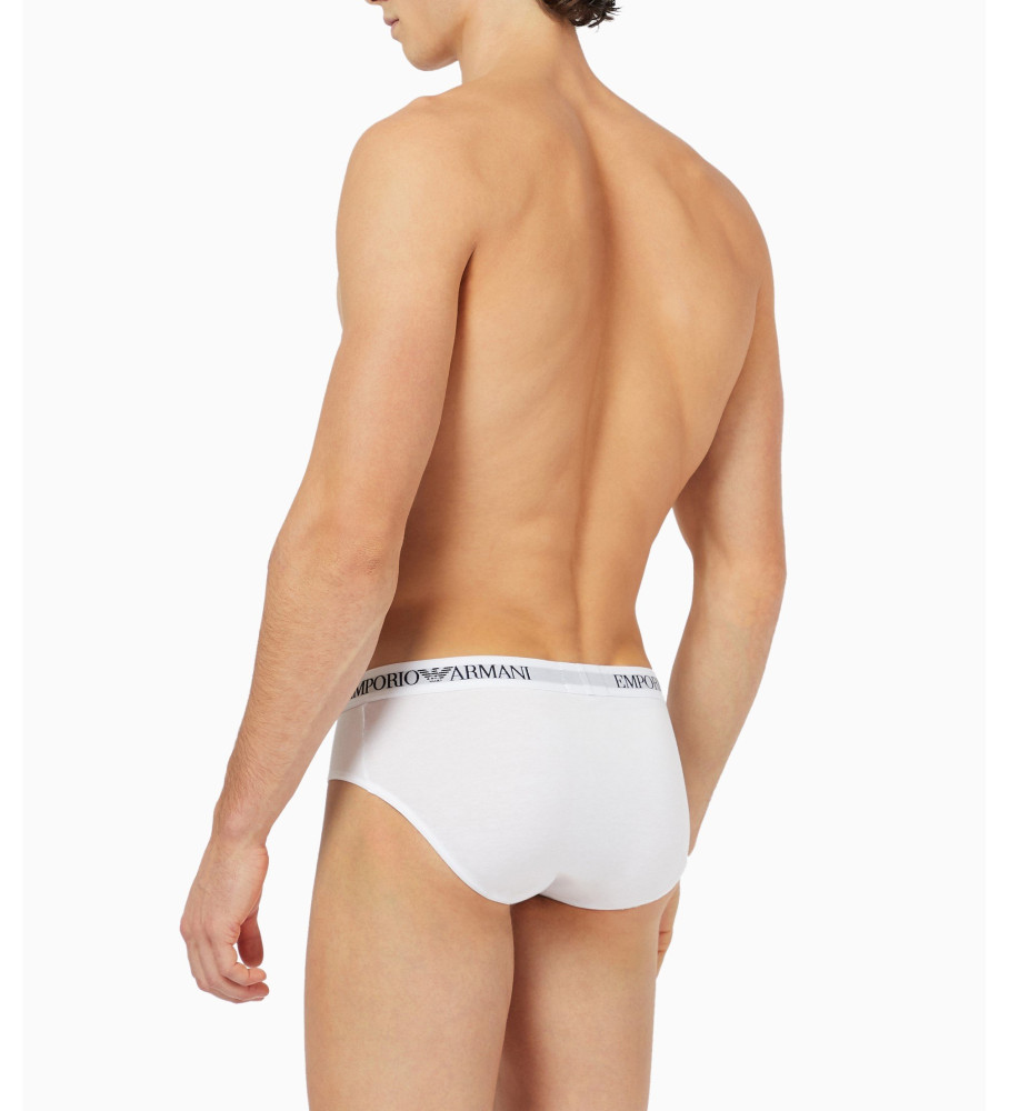 Pacote com três cuecas brancas Emporio Armani