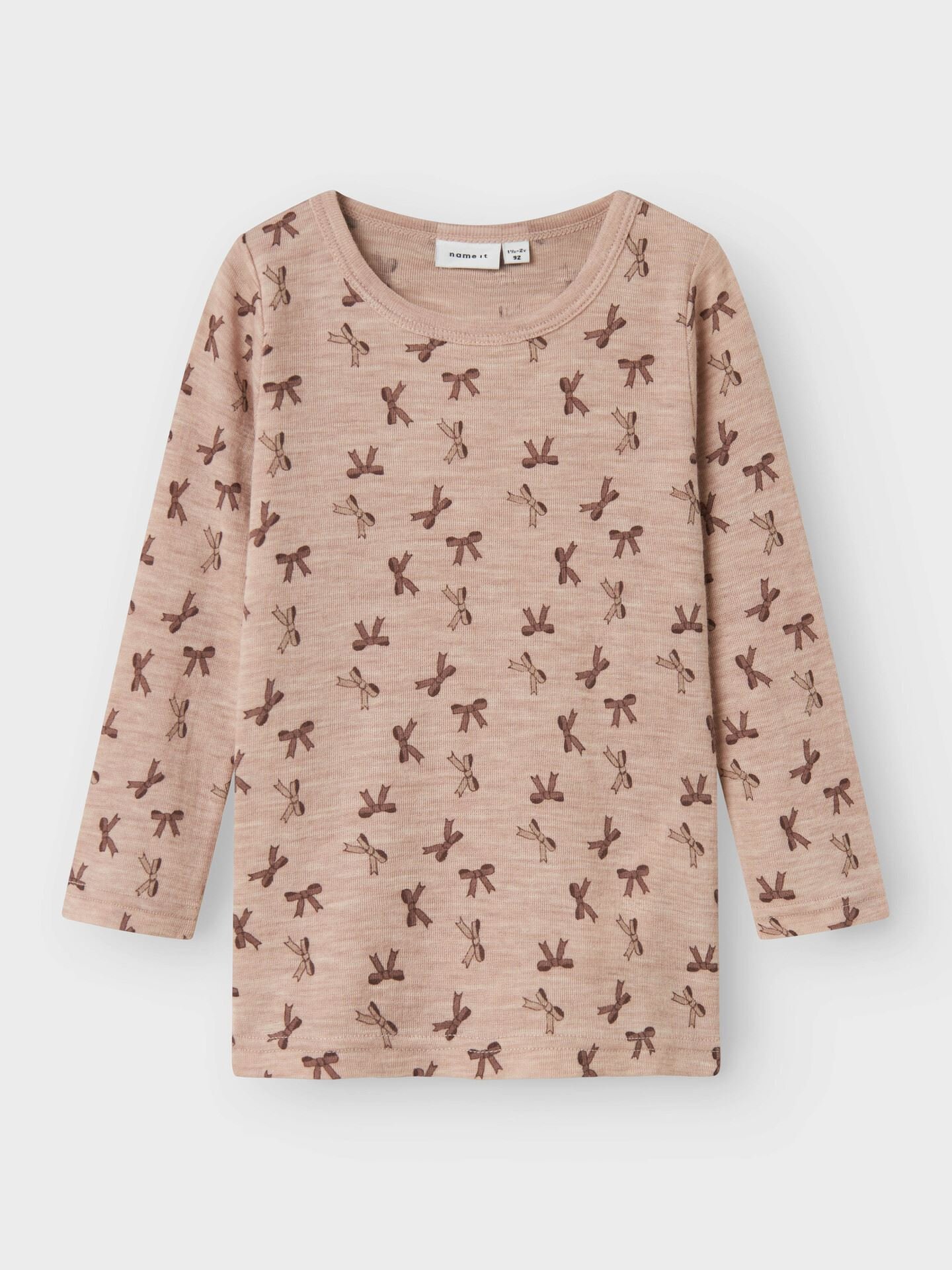 Wang Wool Rib Long Sleeve Top All Over Print