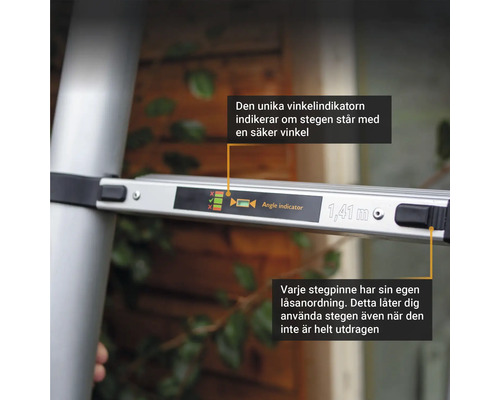 Batavia Giraffe Air aluminium telescopische ladder, 2,93 m, uitschuifbare ladder, aantal sporten/treden: 10