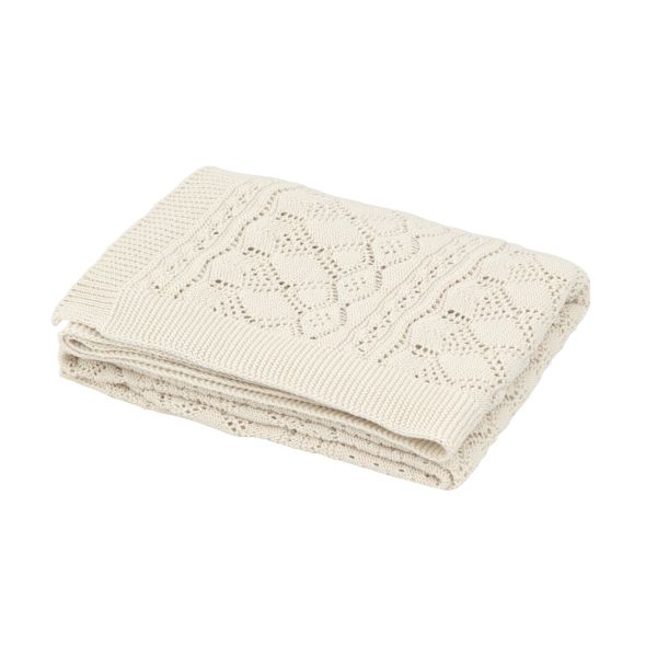 Cam Cam Copenhagen Pointelle Gebreide Baby Deken - Off White