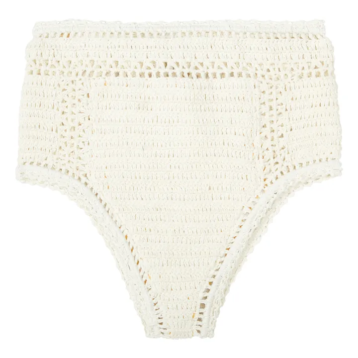 She Made Me Bas de Maillot Taille Haute Essential Crochet | Naturel