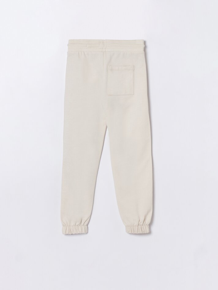 Calças de lã estampadas - Branco-sujo