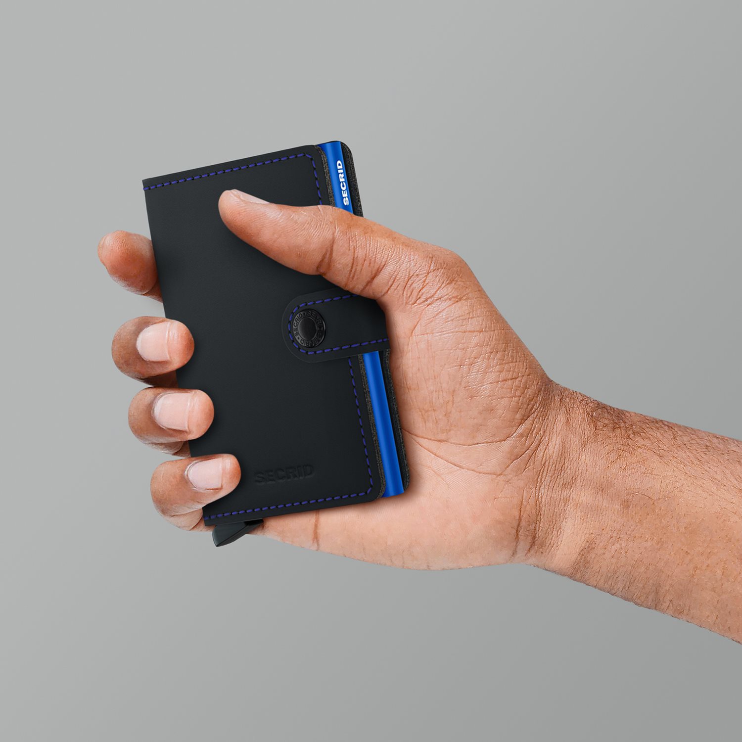 Secrid Miniwallet Portemonnee Matte black & blue