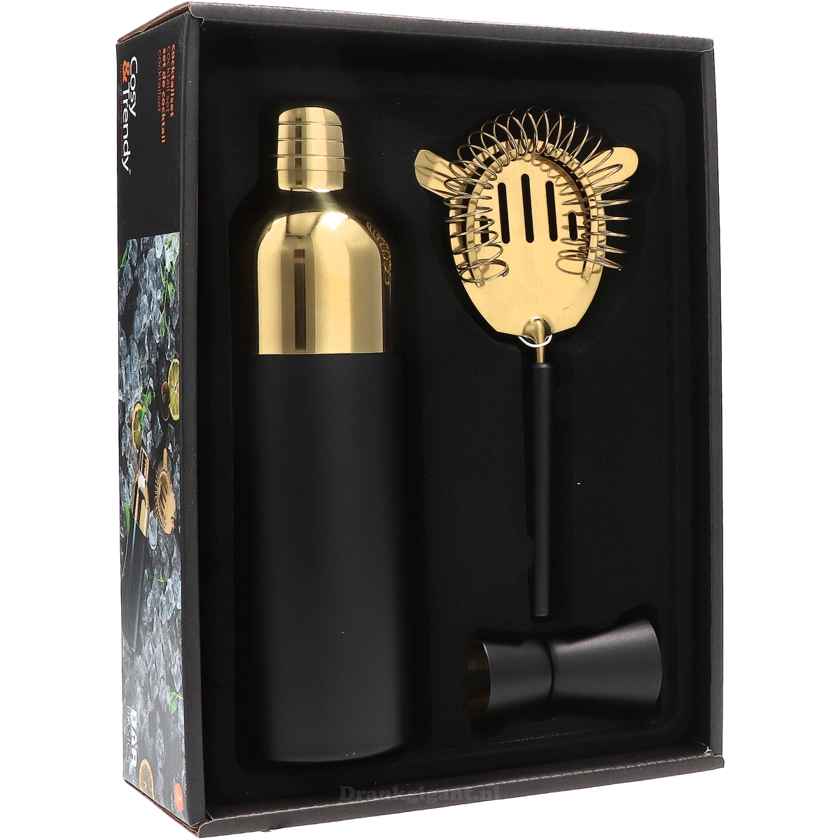 Cocktailset Ultieme Luxe Zwart/Goud 50 cl
