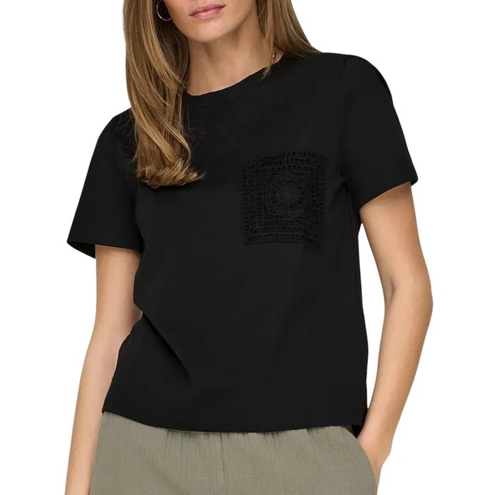 JDY Selma Crochet Pocket Shirt Dames