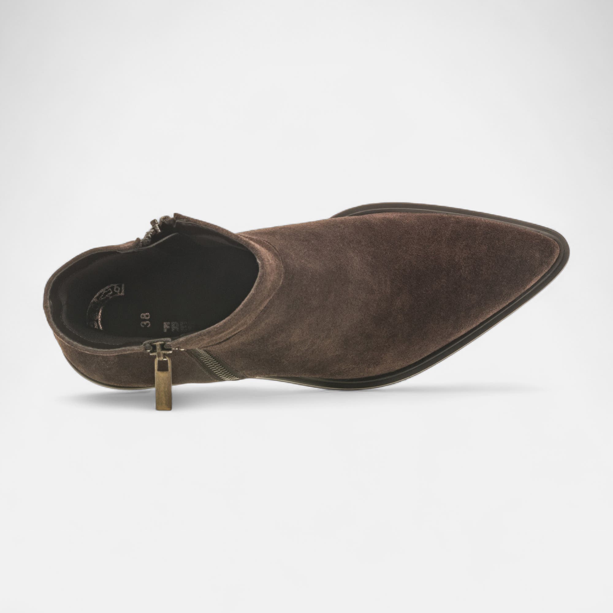 Bottines à talon Femme en cuir marron