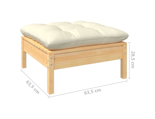 LES TENDANCES - Salon extérieur Salon de jardin-crème-11 places-63.5x63.5x62.5-358118