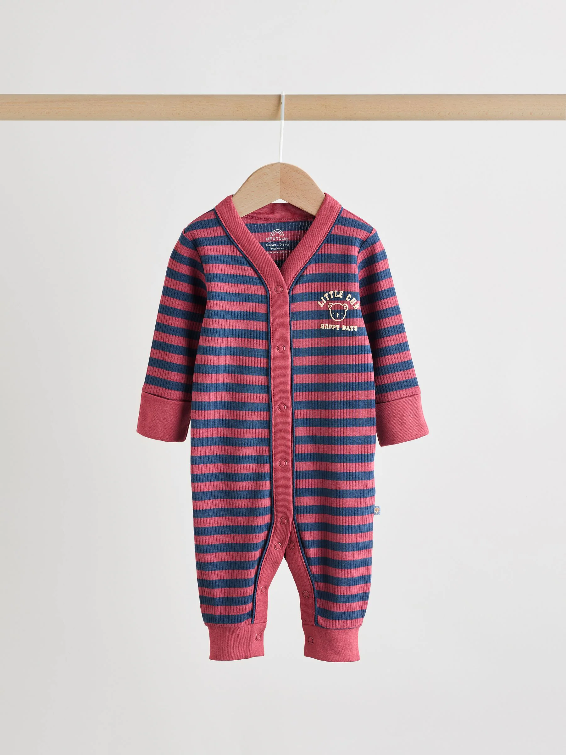 Bordeauxrood - Verpakking van 3 babypyjama's (0 mnd-3 jr)