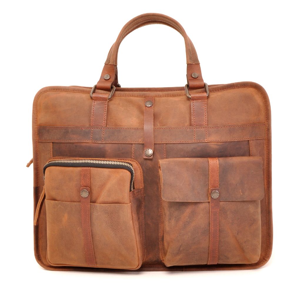 Berba Barbarossa Businesstas Dubbelvaks 15,6 inch Coffee