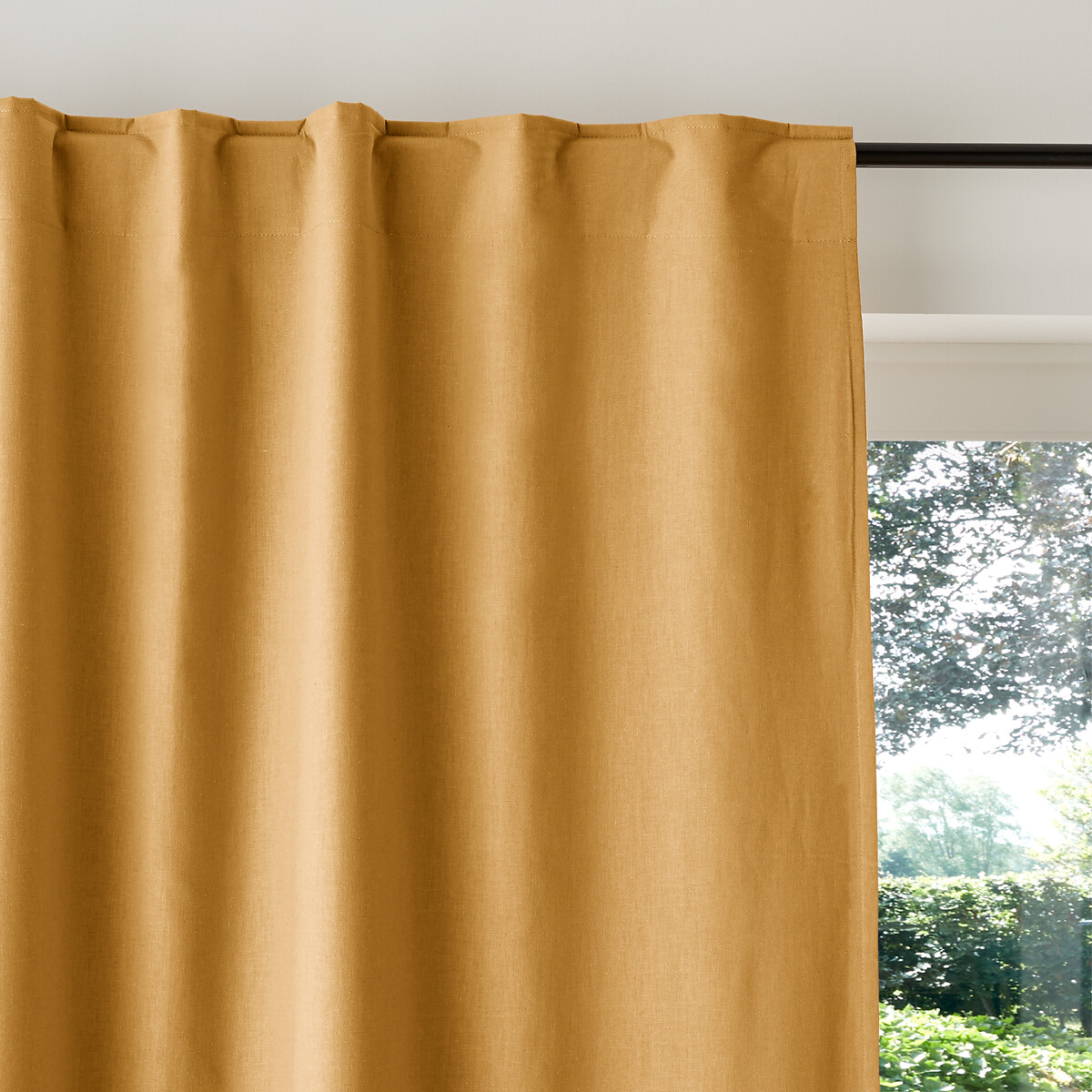 LA REDOUTE INTERIEURS<br>Cortina blackout em meio linho com laços ocultos, Lincot