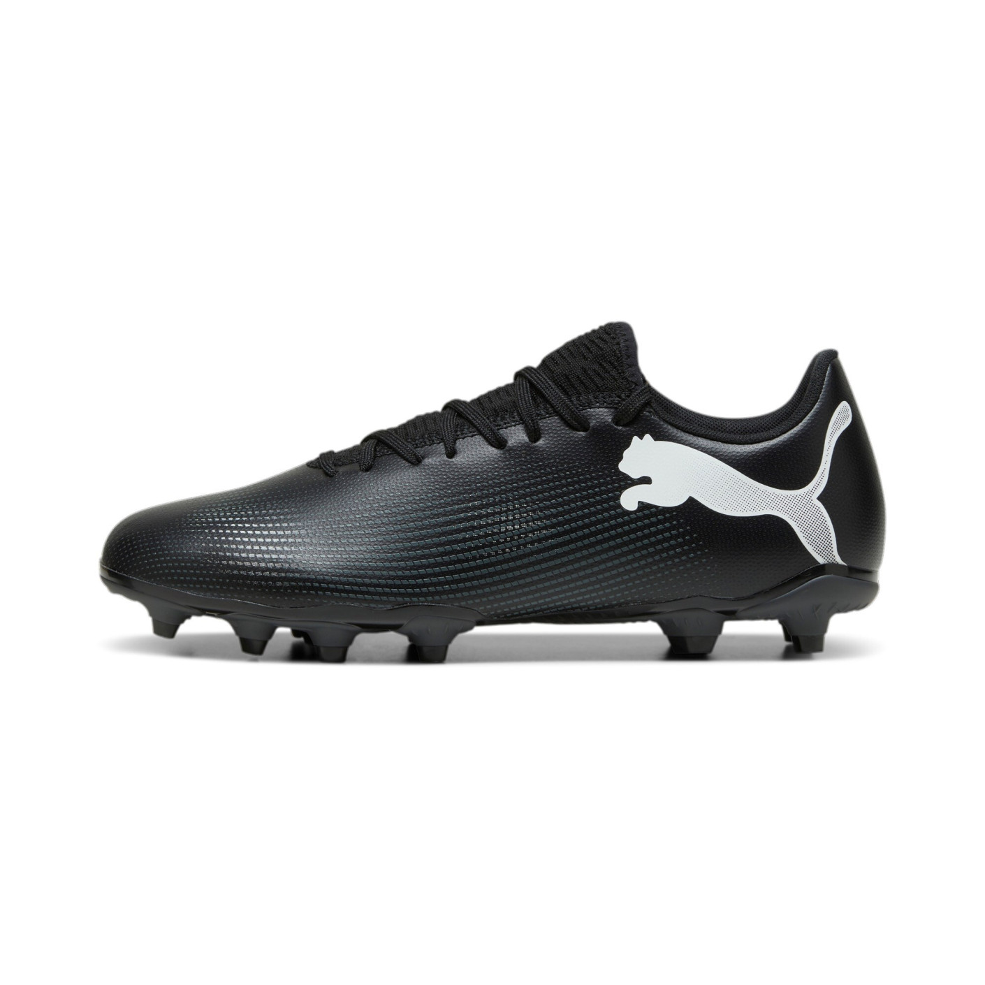 PUMA Future 7 Play Gras / Kunstgras Voetbalschoenen (MG) Zwart Wit Donkergrijs