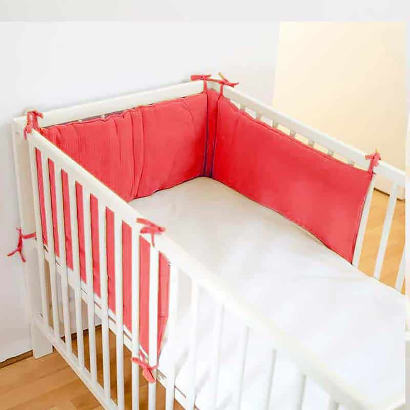 Papate Tour de Lit en Coton Bio fraise - 30x190 cm