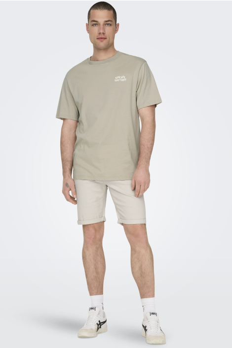 Only & Sons ecru heren korte broek