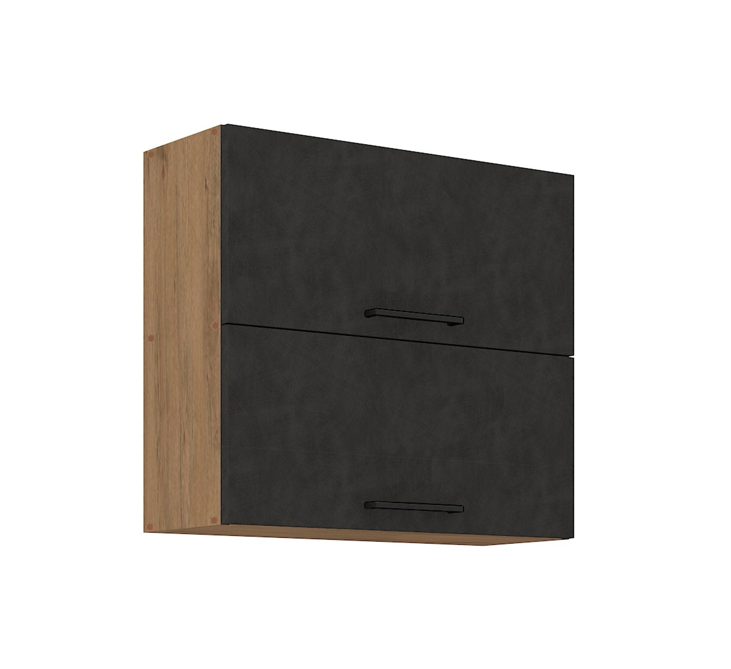 Vigo Hängeschrank 80 cm Eiche Lancelot Matera Grau Küchenzeile Küchenblock Küche