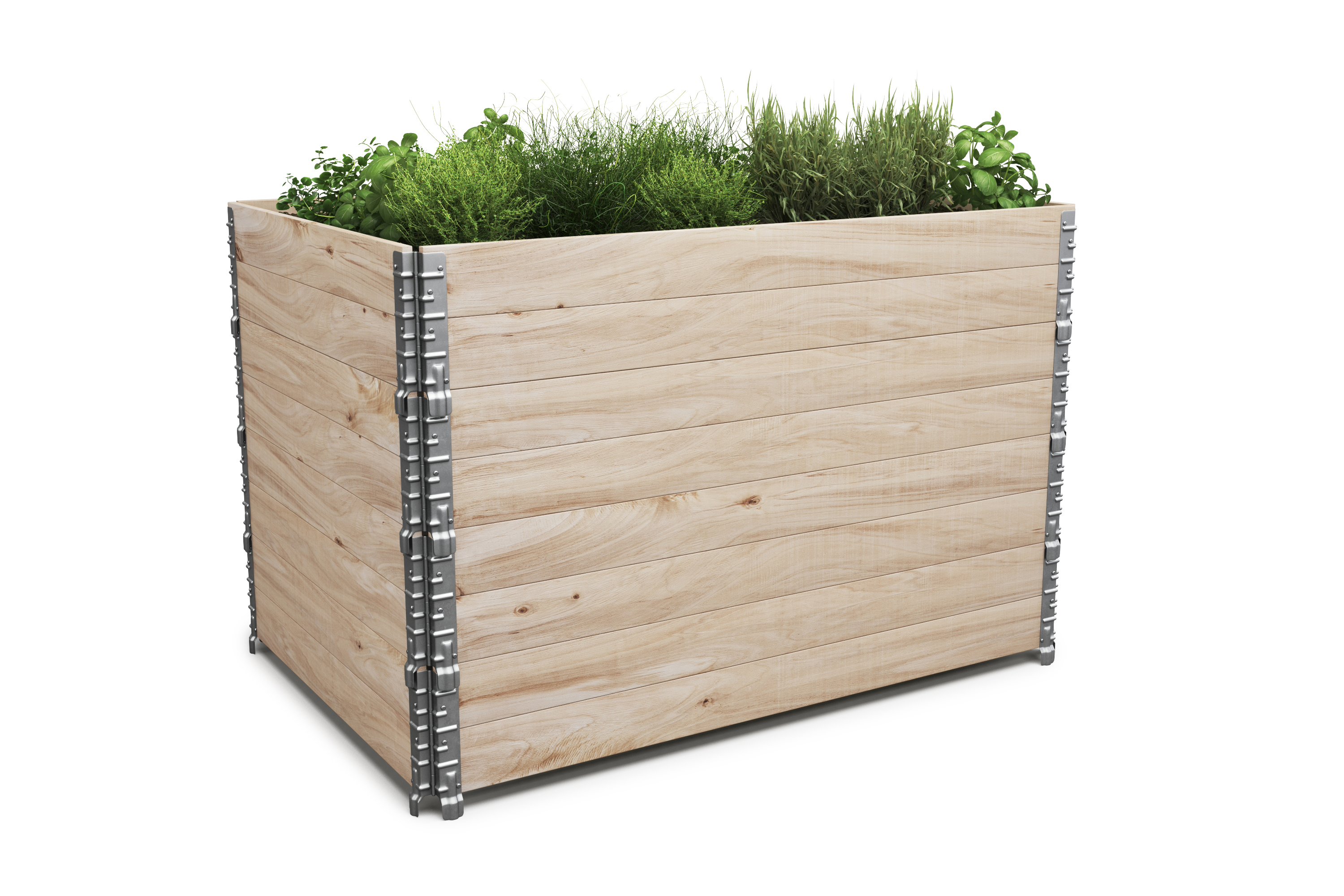 Faltrahmen für Hochbeet Holz 120 x 80 x 20 cm 4er Set