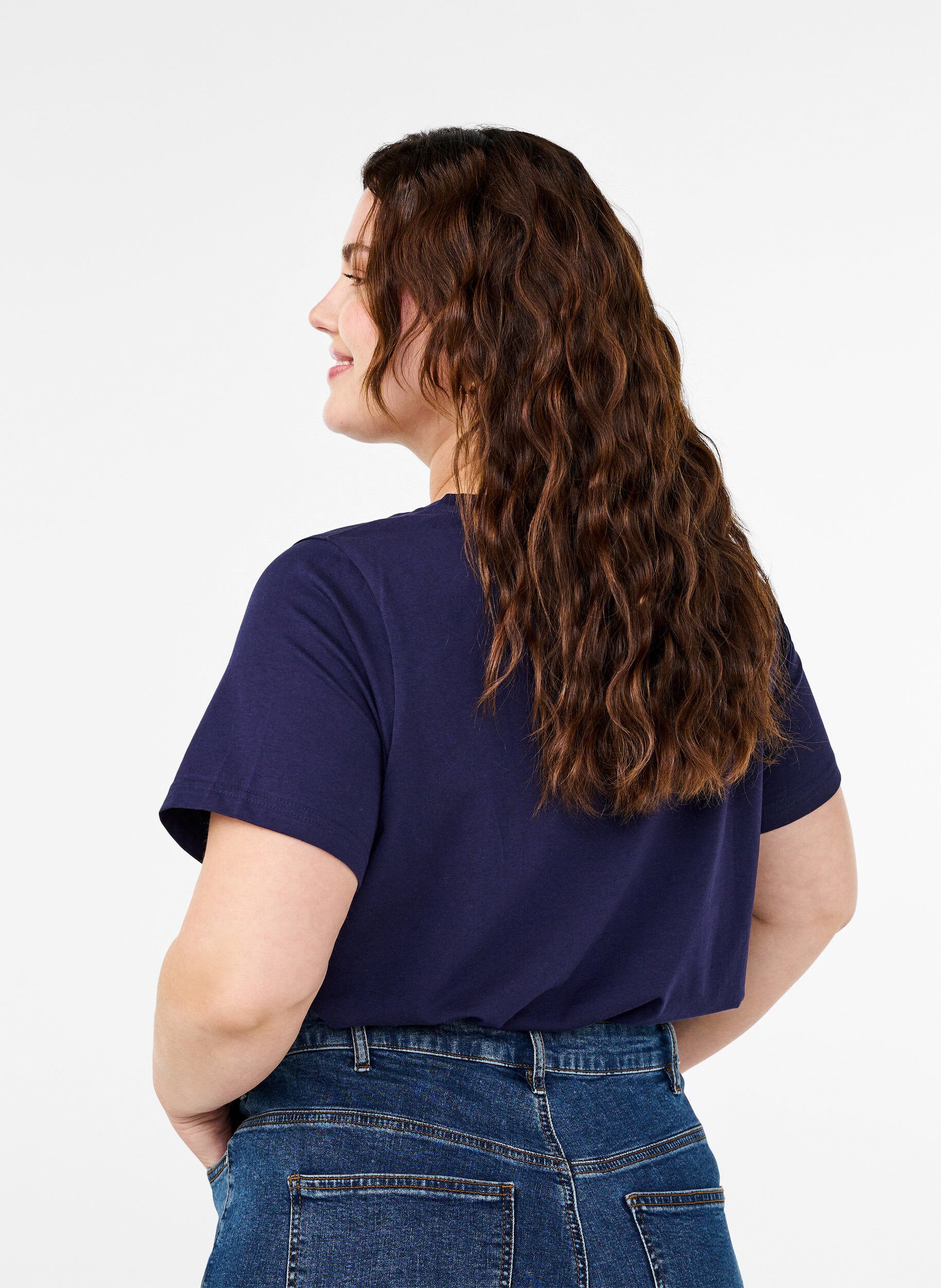T-shirt i bomuld med tekstmotiv
