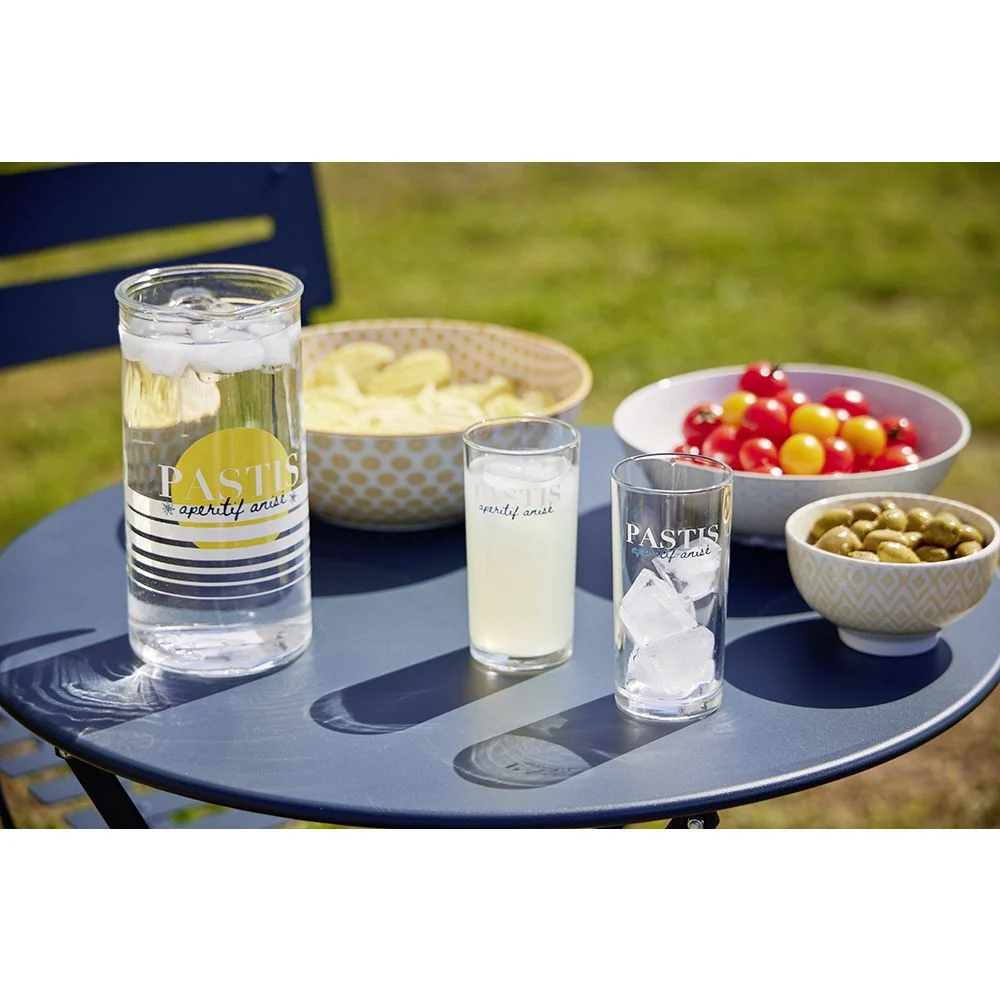 Verre tubo avec inscription Pastis apéritif anisé 25cl