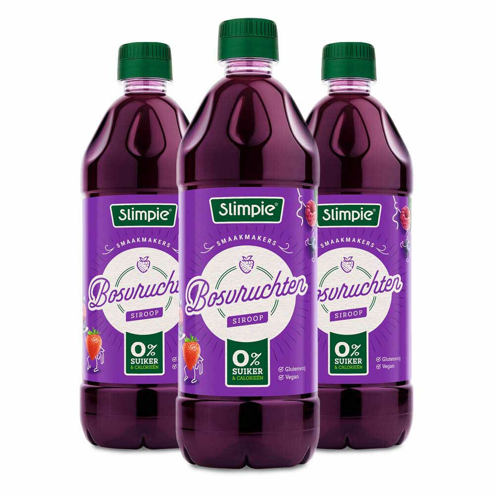 3x Slimpie Siroop Bosvruchten650 ml