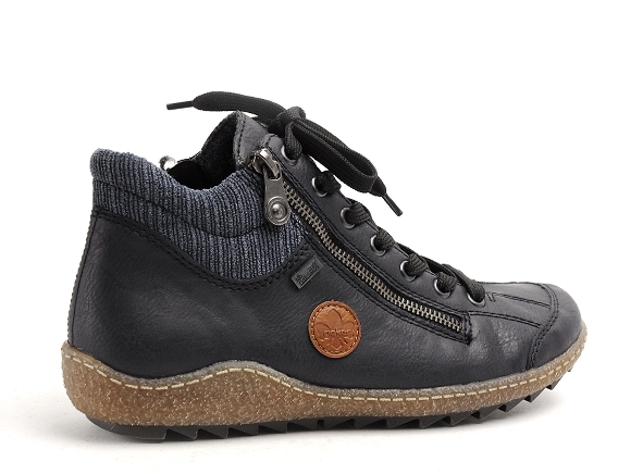 Rieker boots bottine plates femme l7514 bleu