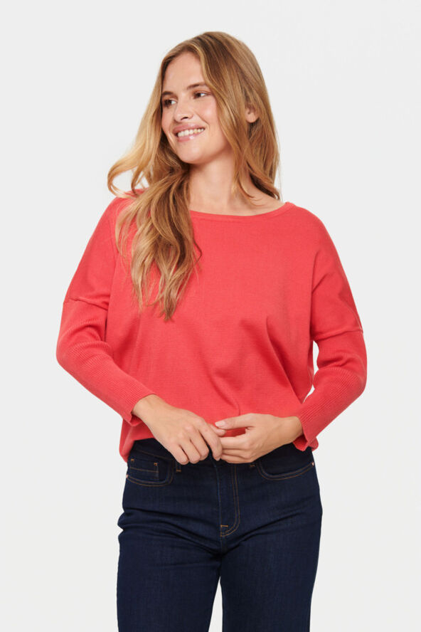 Saint Tropez A2561, MilaSZ R-Neck Pullover Cayenne