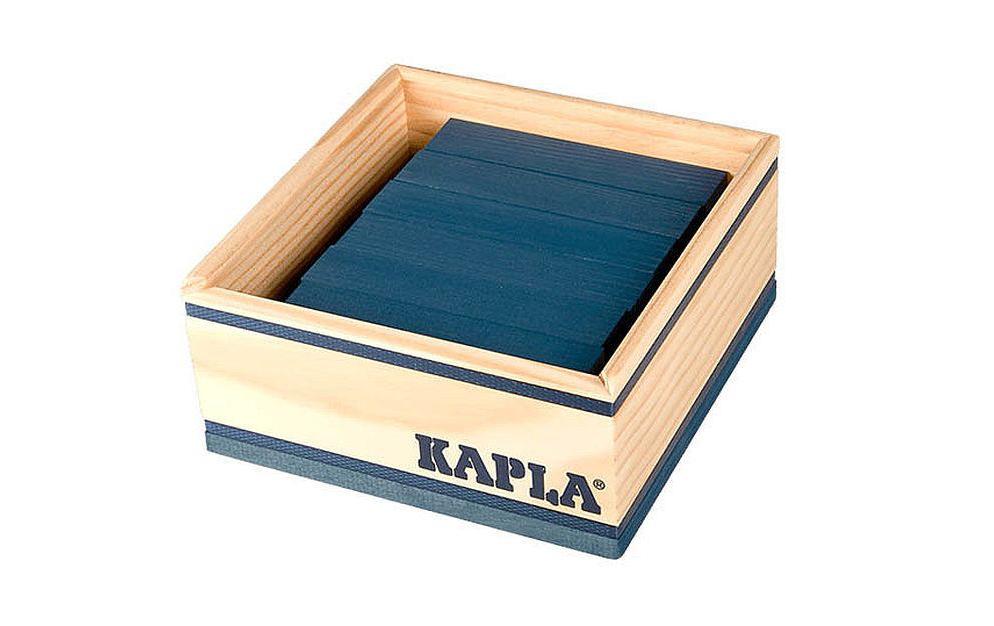 Baukasten 40er Quadrat dunkelblauKapla-Plättchen, 40 Stück, dunkelblau