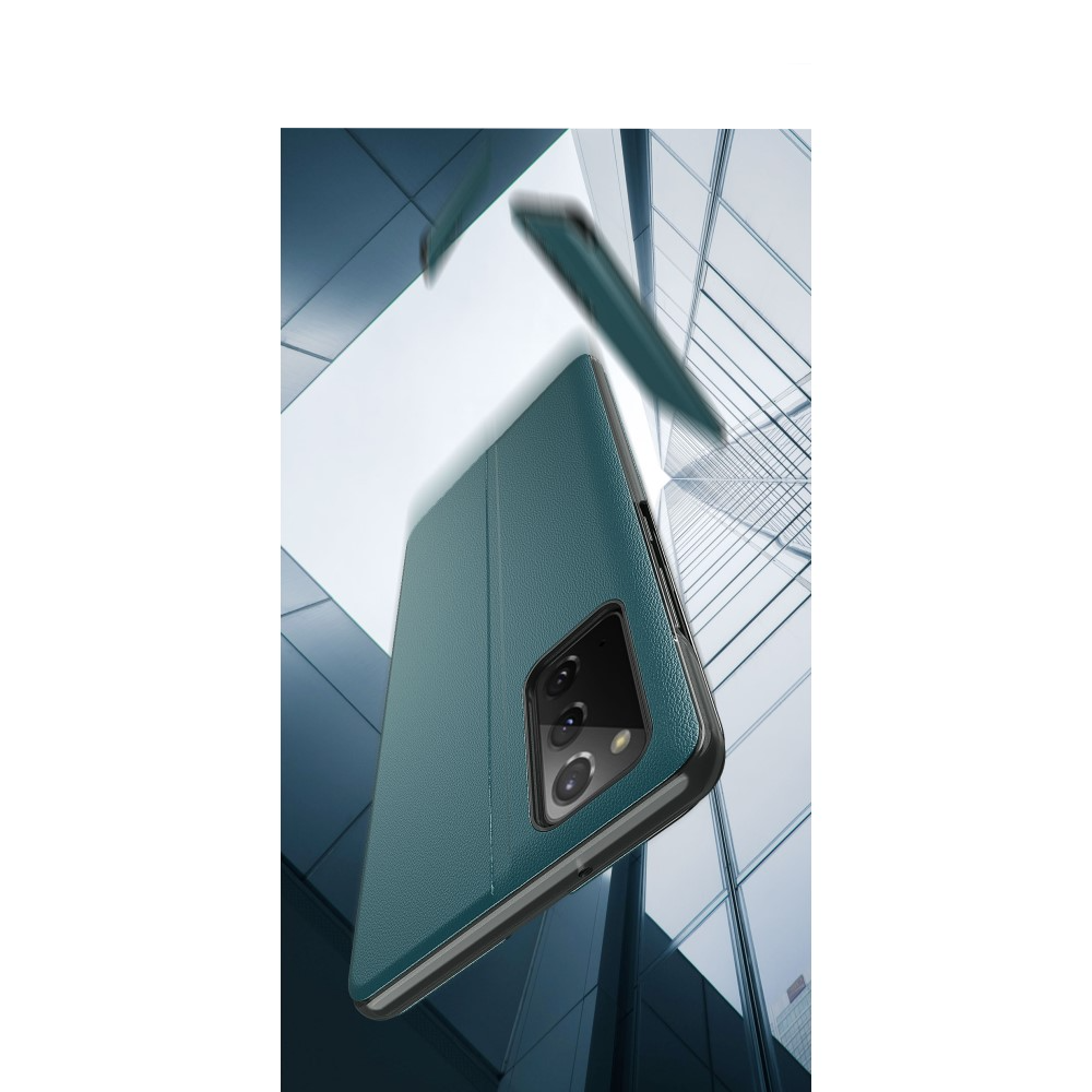 Samsung Galaxy A52s 5G / A52 (5G) Leder Hülle Small Window View Flip Case - Schwarz