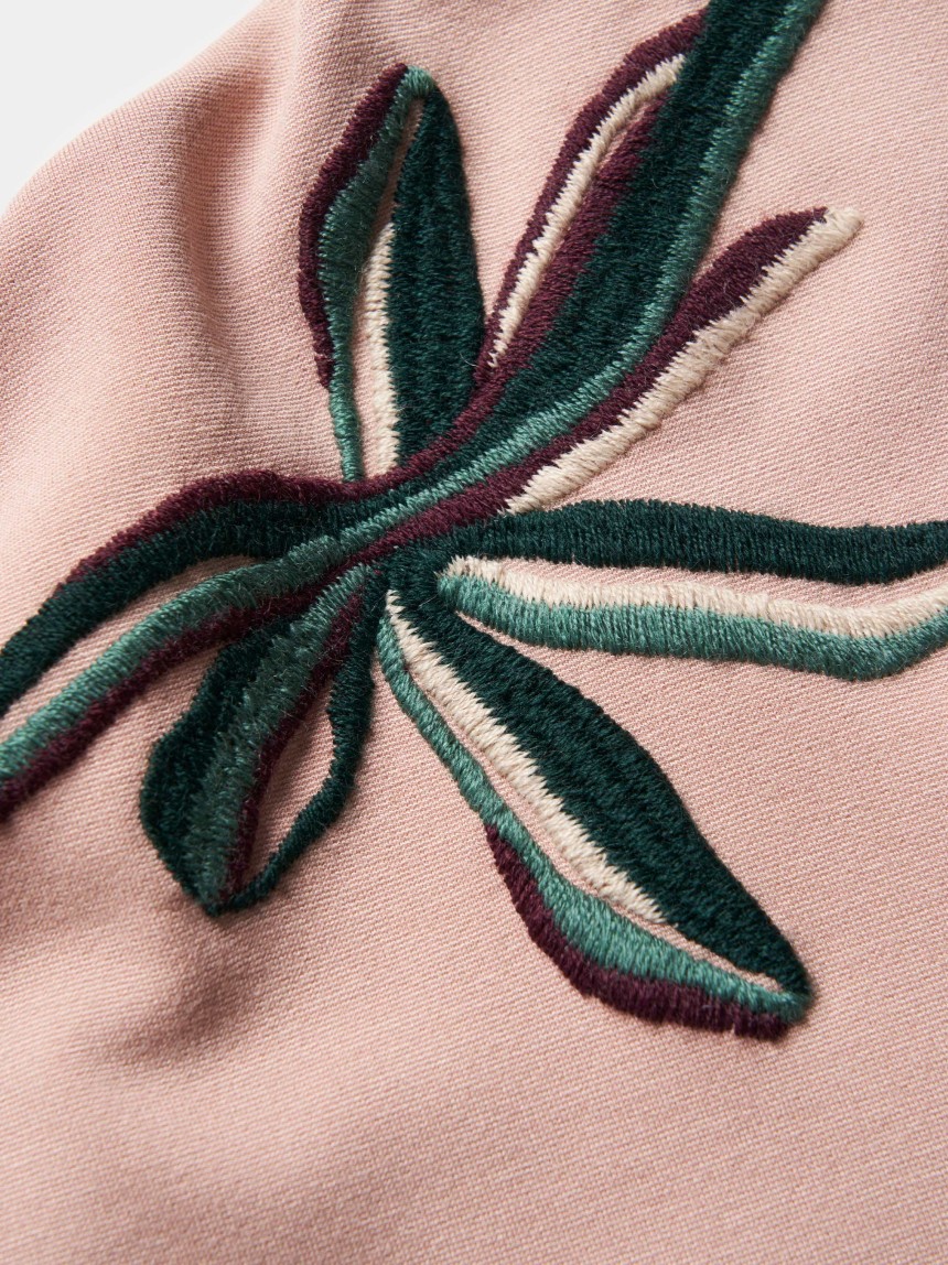 Camisola decote em V com bordado