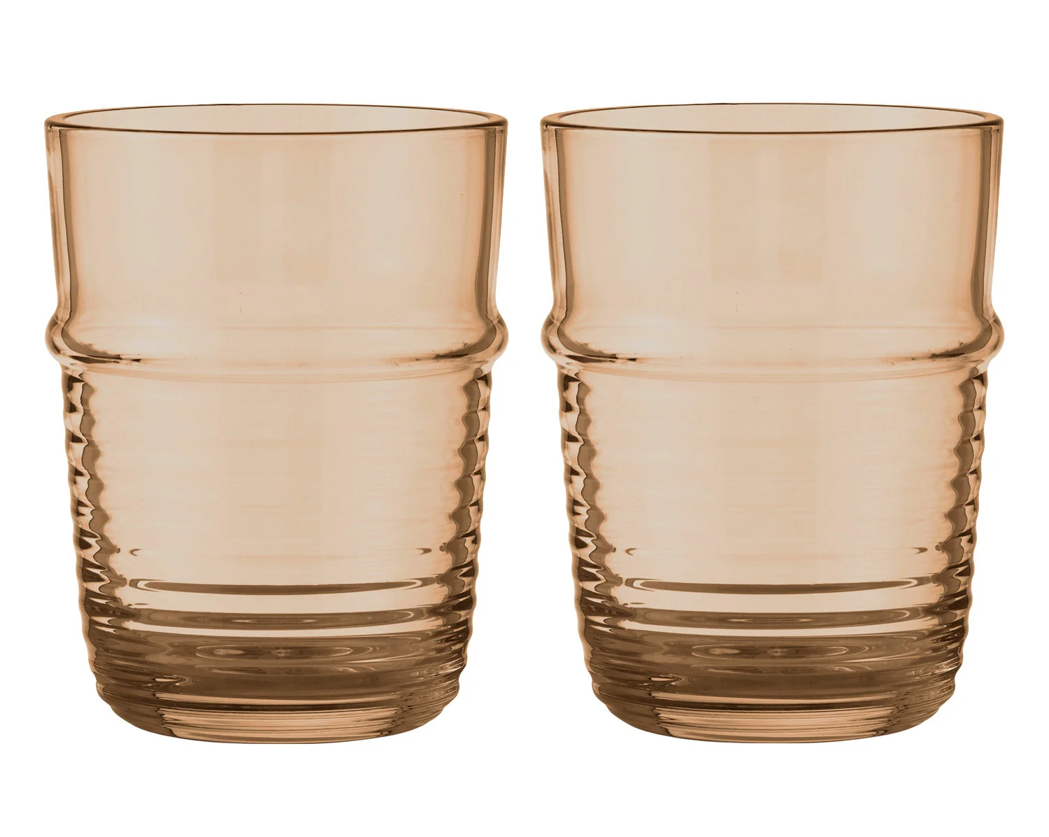 Normann Copenhagen  Promenade vandglas, Caramel - 2 stk.