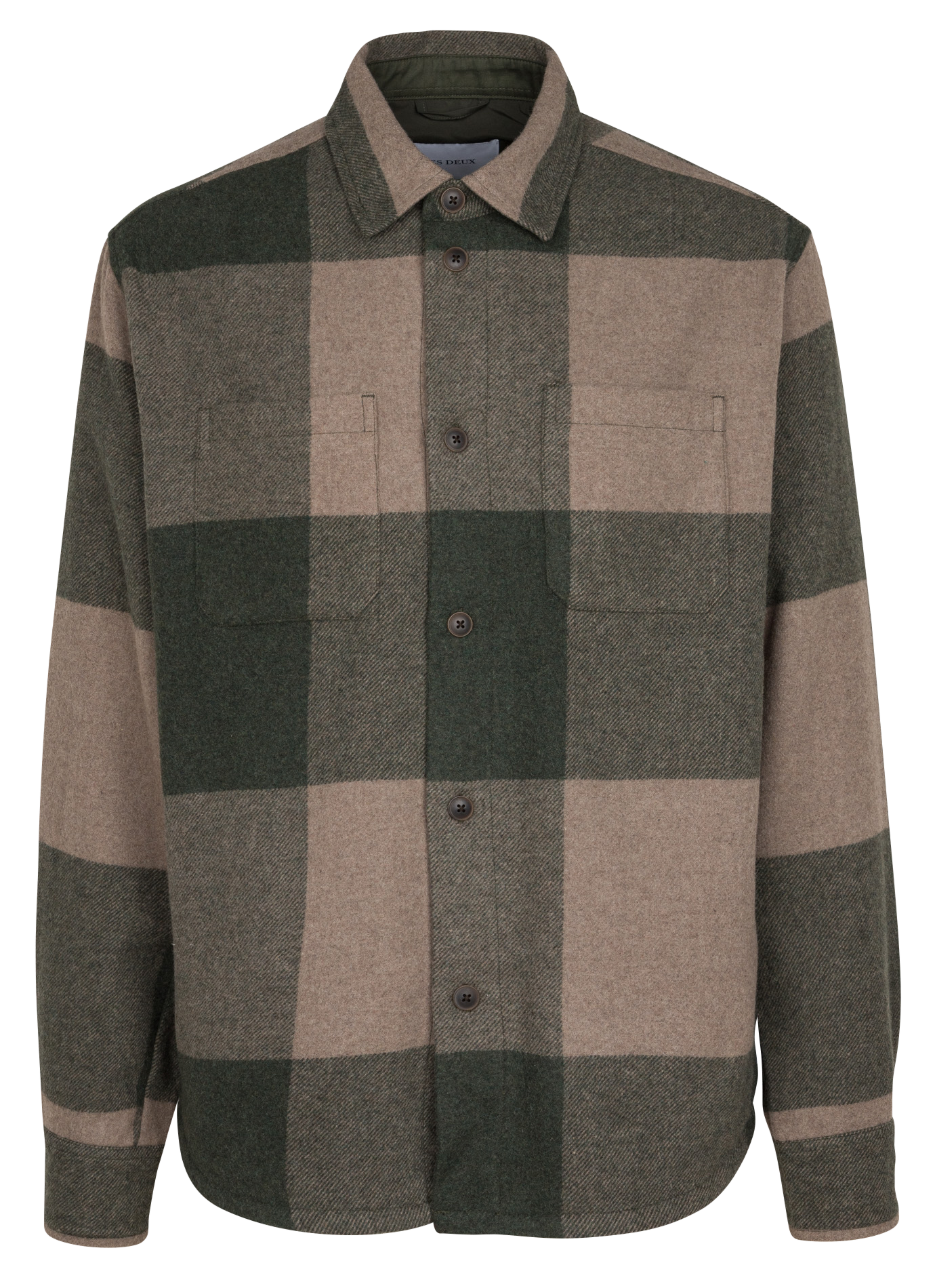 JACOB - Chemise col classique à carreaux en laine mélangée| Multicolore